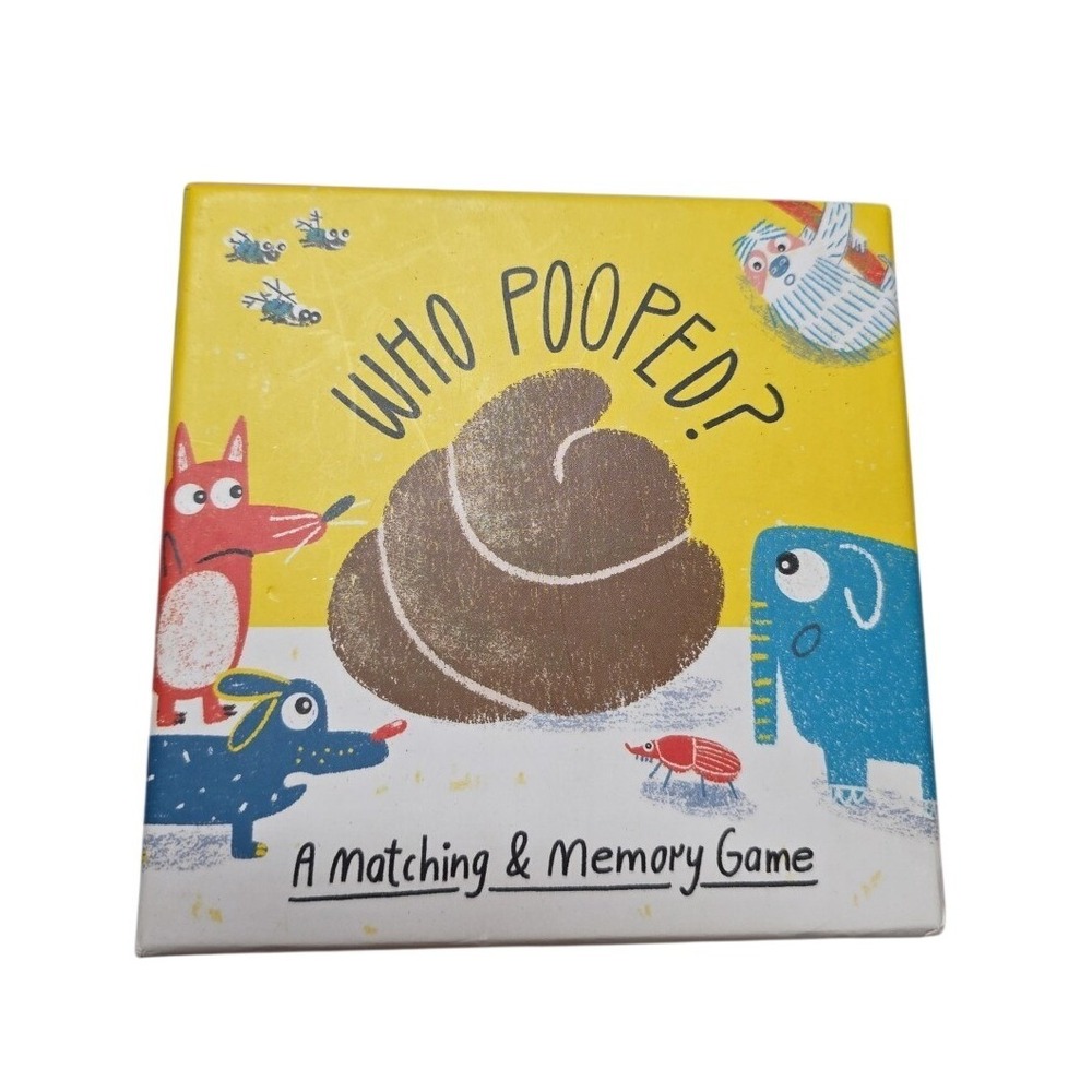 Who Pooped? : A Matching and Memory Game by Aidan Onn (2019, Game)‎ A4